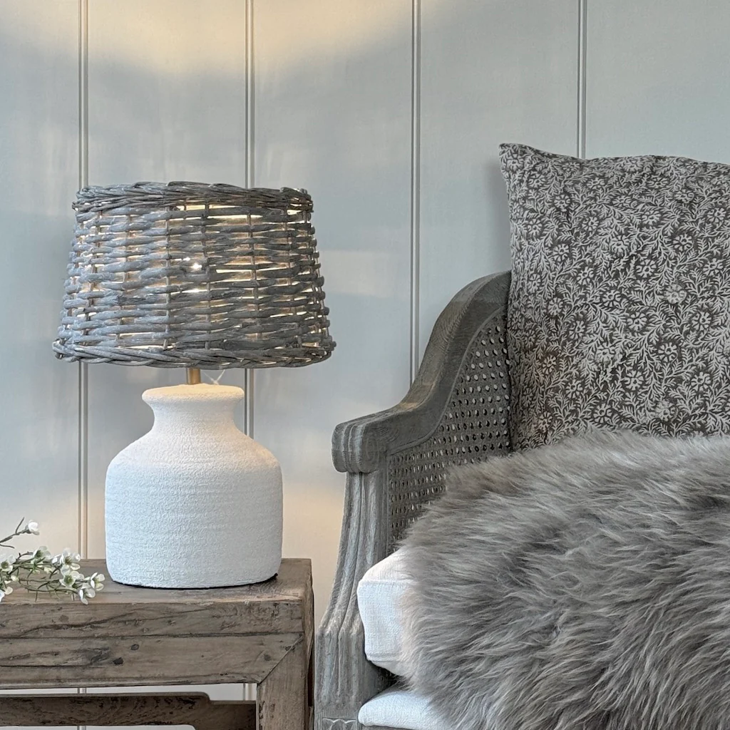 Abell Cement Effect Rustic Table Lamp - Image 2