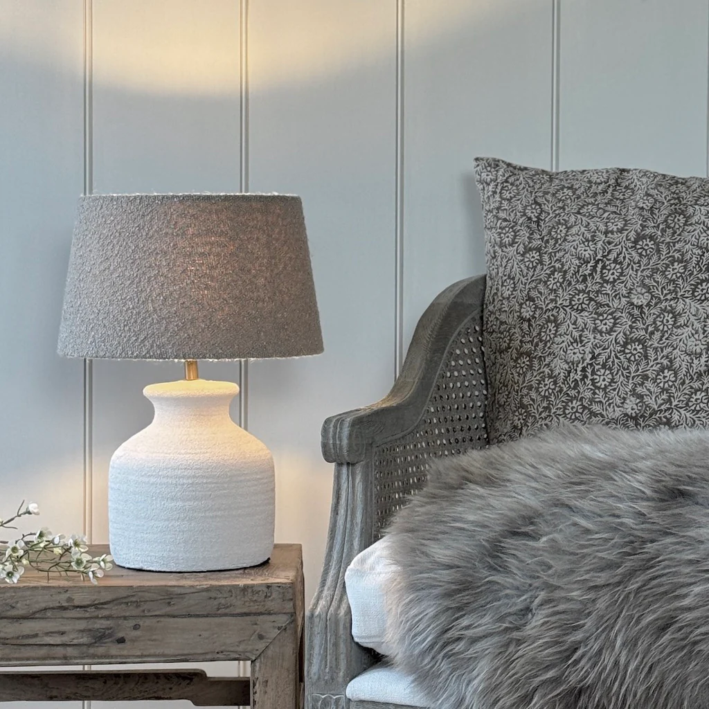 Abell Cement Effect Rustic Table Lamp - Image 3