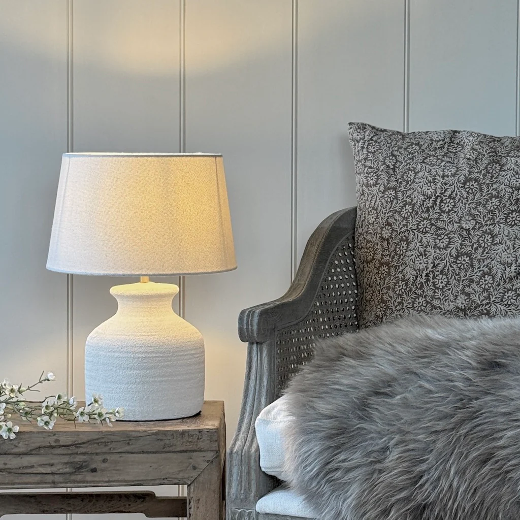 Abell Cement Effect Rustic Table Lamp - Image 4