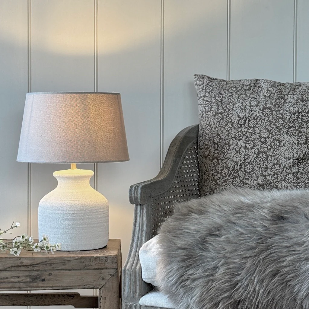 Abell Cement Effect Rustic Table Lamp - Image 5