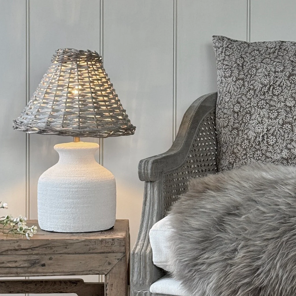 Abell Cement Effect Rustic Table Lamp - Image 6