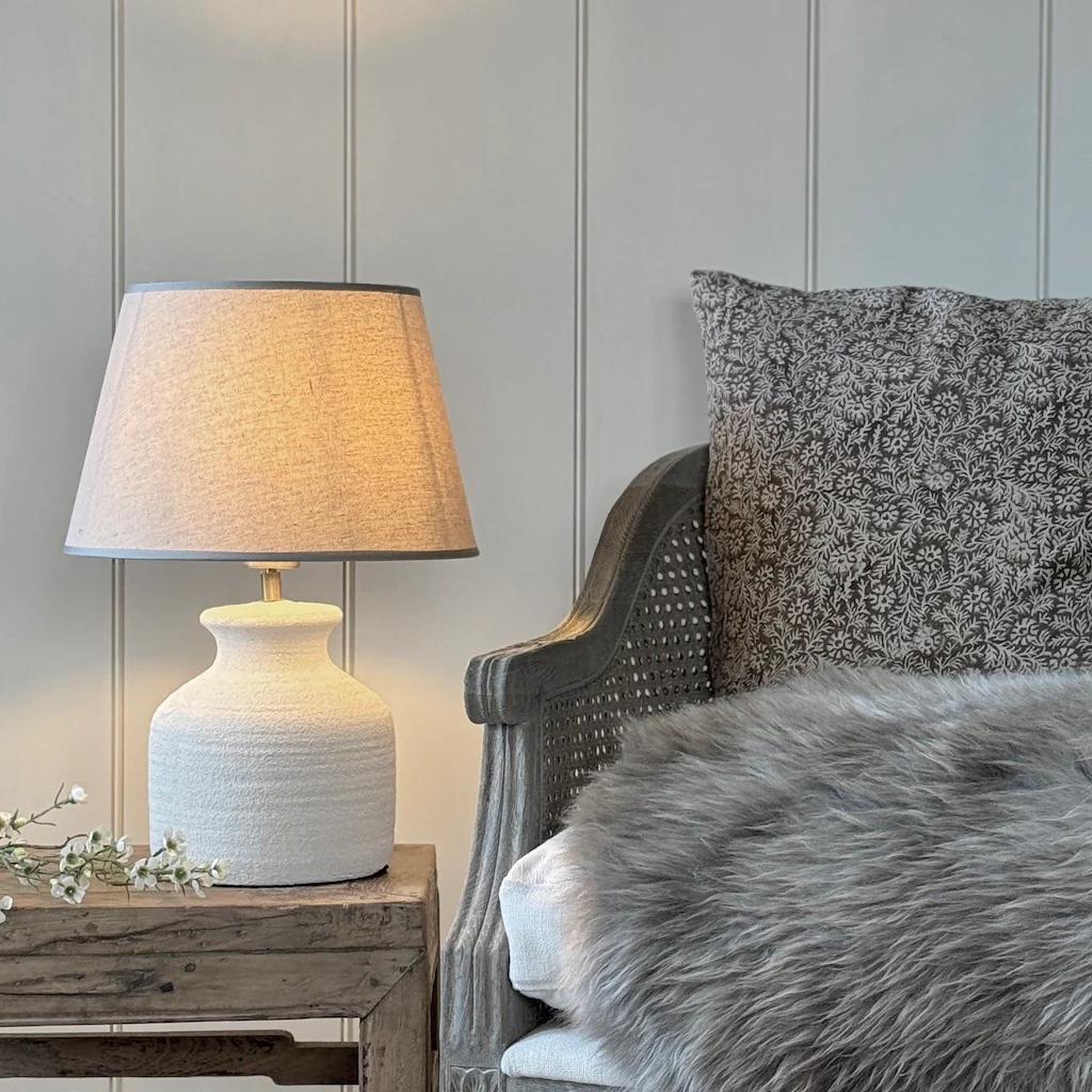 Abell Cement Effect Rustic Table Lamp - Image 7
