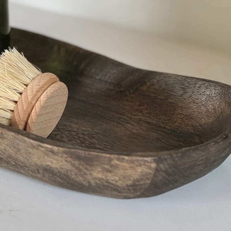 Agubba Antique Brown Sustainable Wood Tray - Image 2