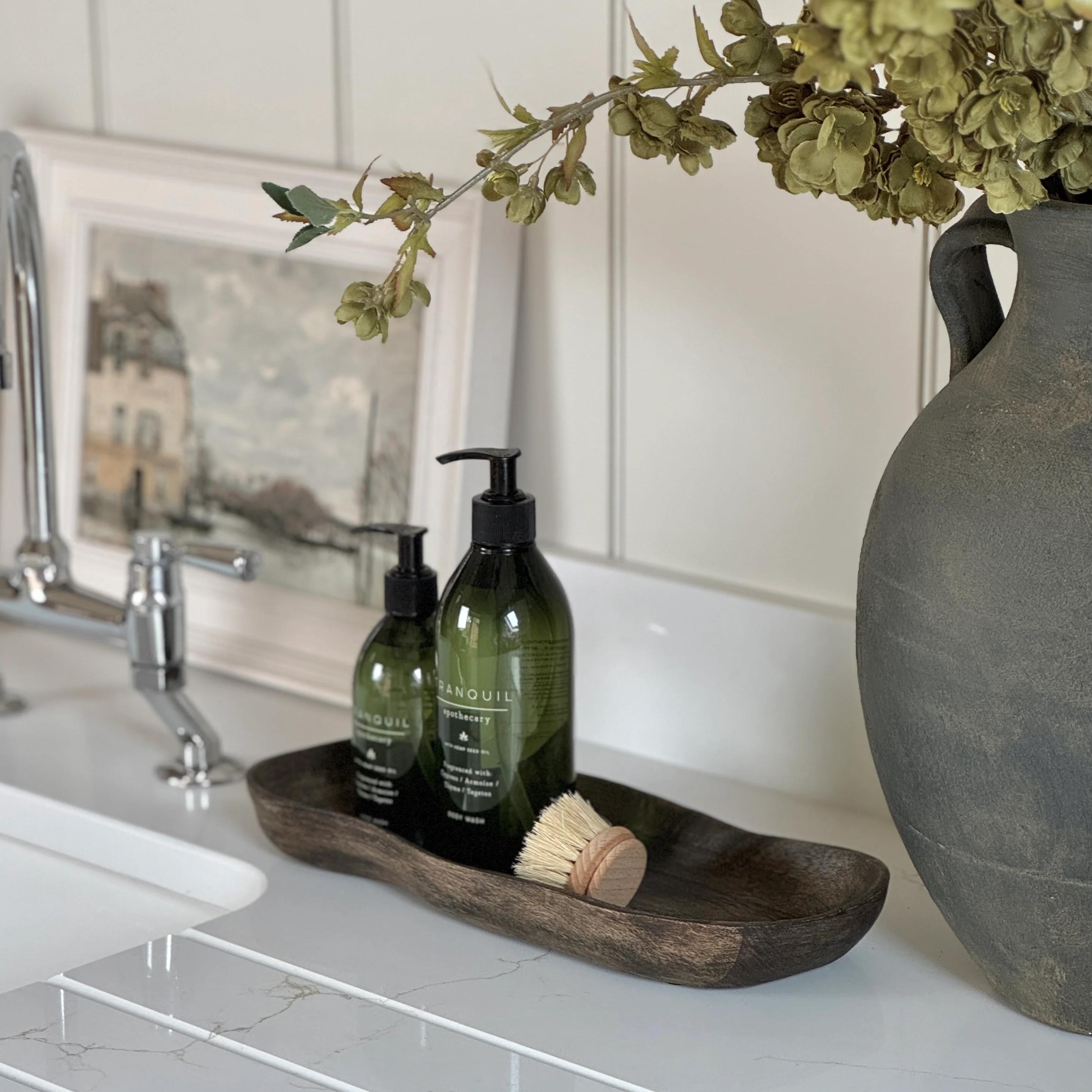 Agubba Antique Brown Sustainable Wood Tray - Image 4