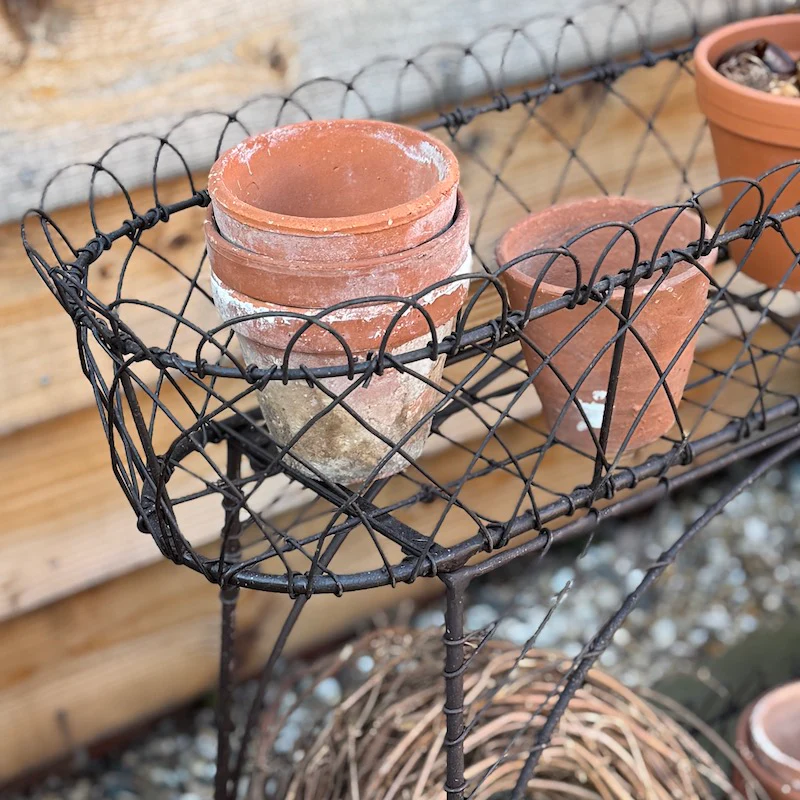 Antique Rust French Style Wirework Jardiniere - Image 3