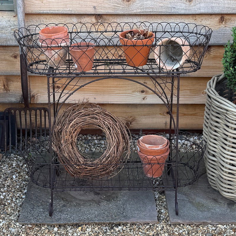 Antique Rust French Style Wirework Jardiniere - Image 4
