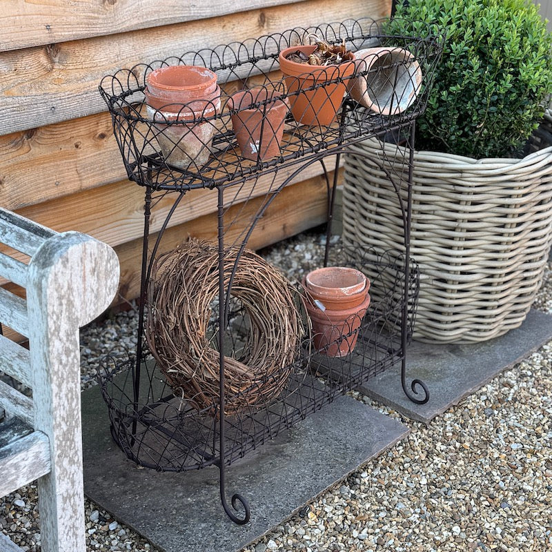 Antique Rust French Style Wirework Jardiniere - Image 5