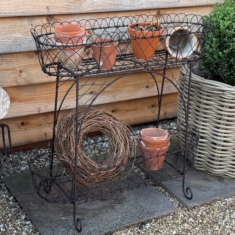 Antique Rust French Style Wirework Jardiniere - Image 6