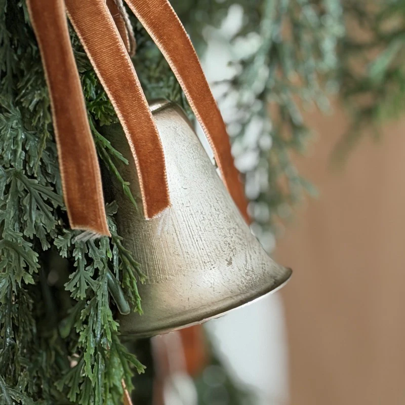 Antiqued Silver Bell Decoration - Image 2