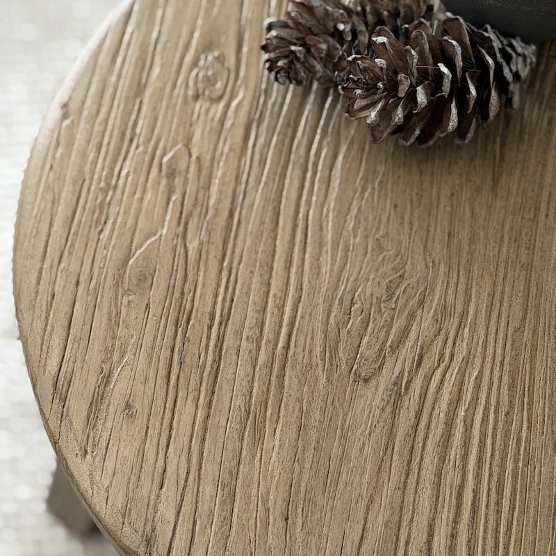 Antrim Reclaimed Elm Round Side Table - Image 4
