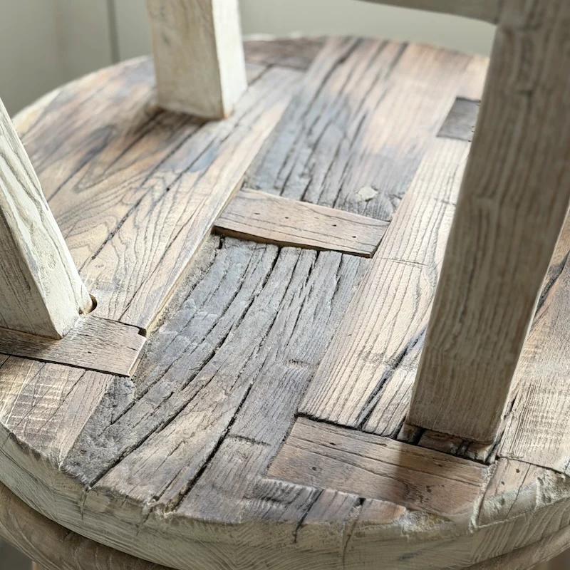 Antrim Reclaimed Rustic Elm Side Table - Image 3