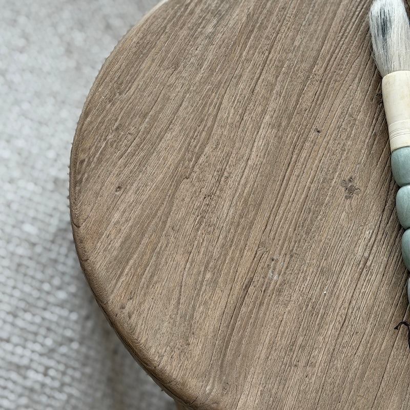 Antrim Reclaimed Elm Round Side Table Raw - Image 3