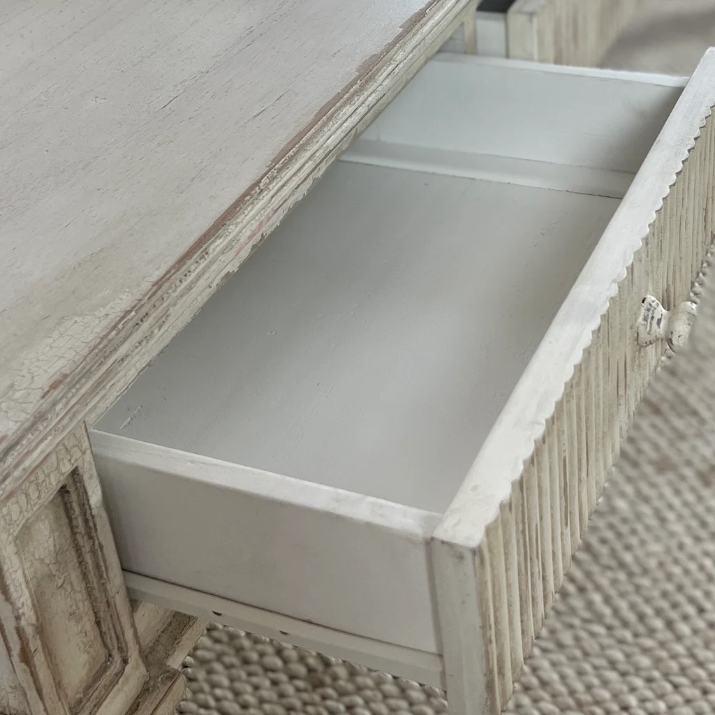 Gustavus 3 Drawer Ribbed Coffee Table - Image 5