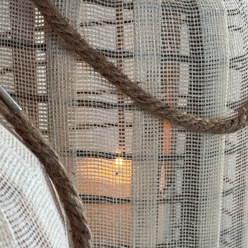 Bamboo and Linen Lantern - Image 3