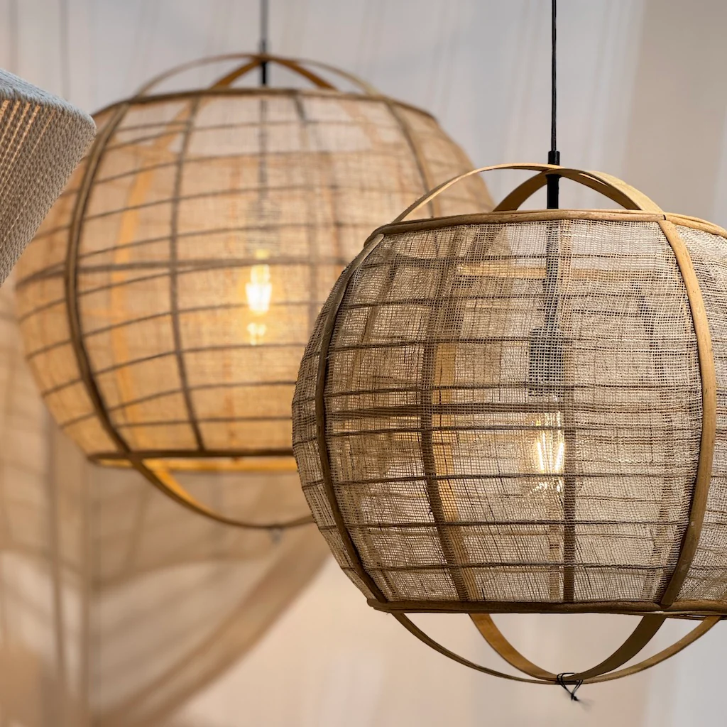 Bamboo Sphere Hanging Lampshade