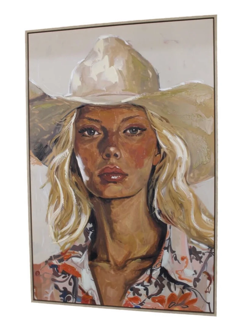 Beth-Inspired Cowgirl Portrait Canvas - Image 3