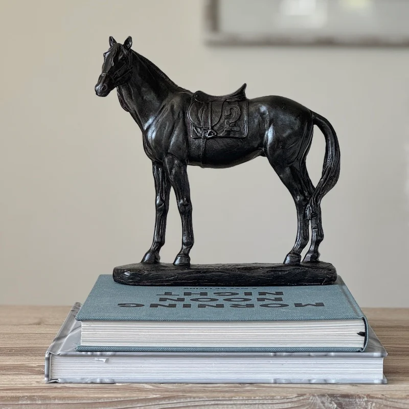 Black Standing Horse Sculpture