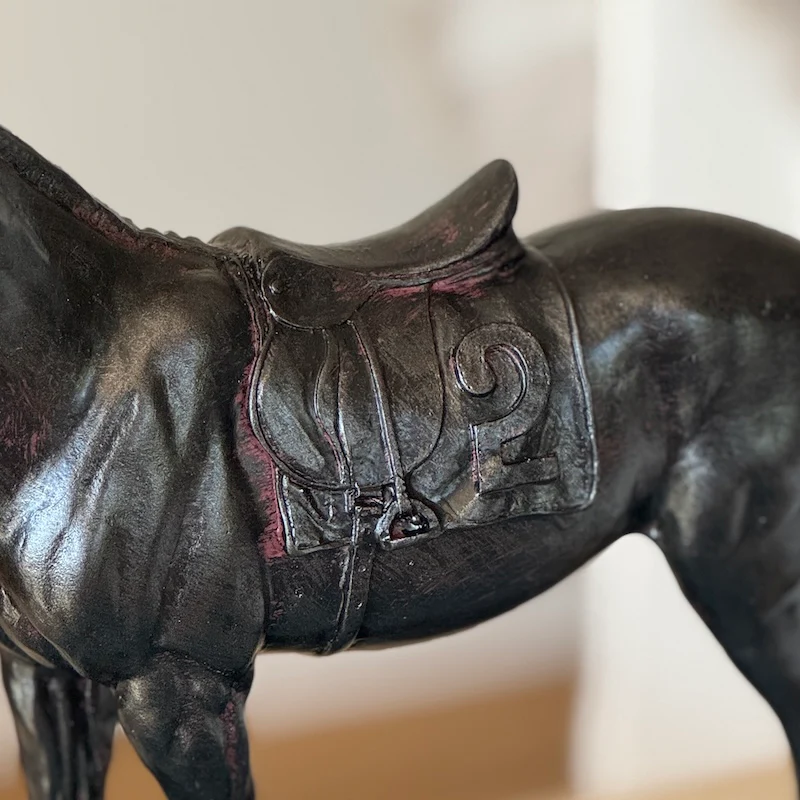 Black Standing Horse Sculpture - Image 2