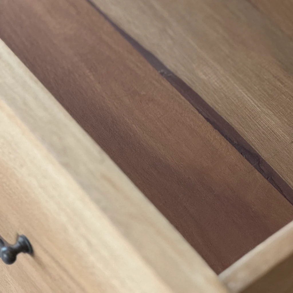 Bleached Mahogany Stained 2 Drawer Bombe Chest - Image 10