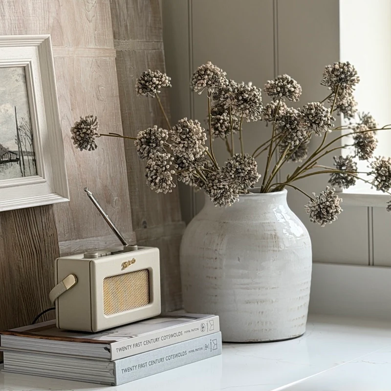 Brown Allium Spray – Dried Look Faux Botanical Stem
