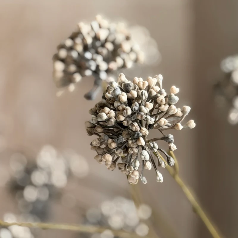 Brown Allium Spray – Dried Look Faux Botanical Stem - Image 3