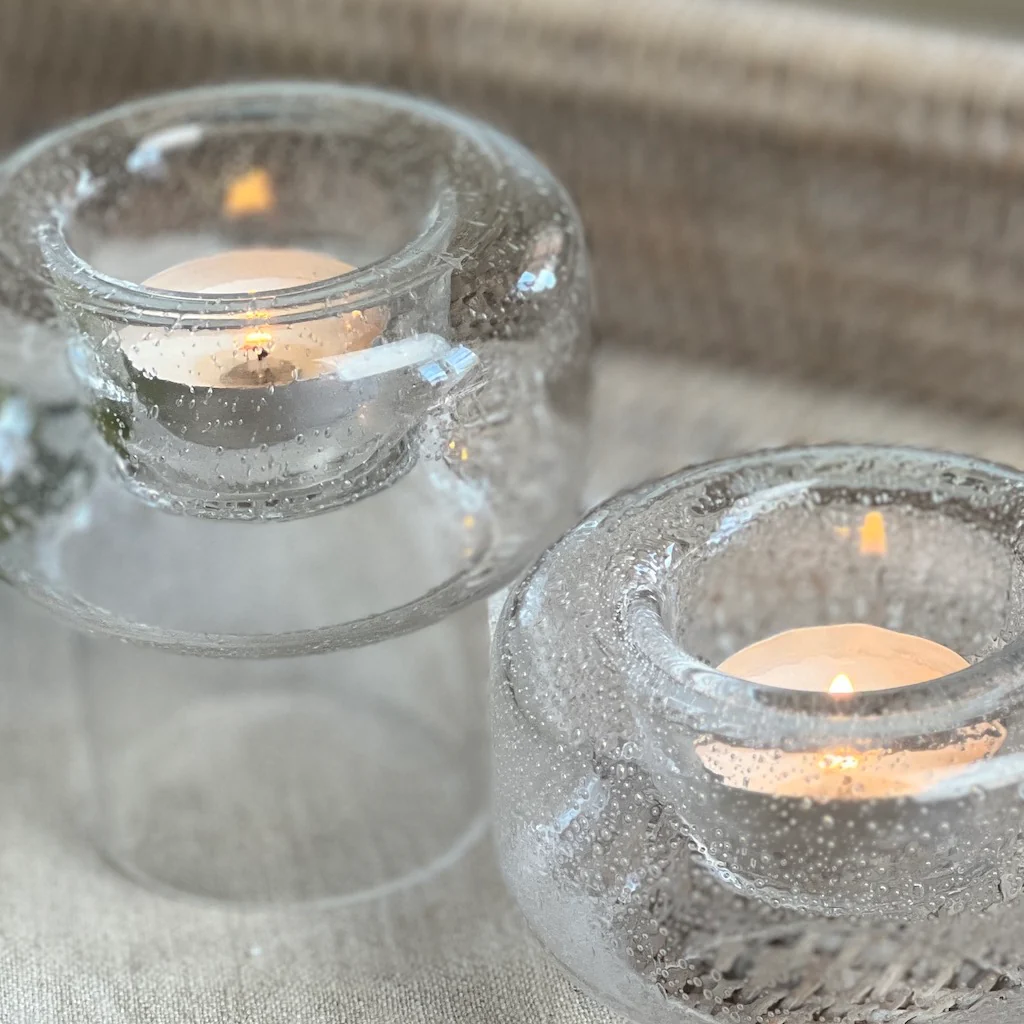Bubble Glass Scandi T Light Holder - Image 4