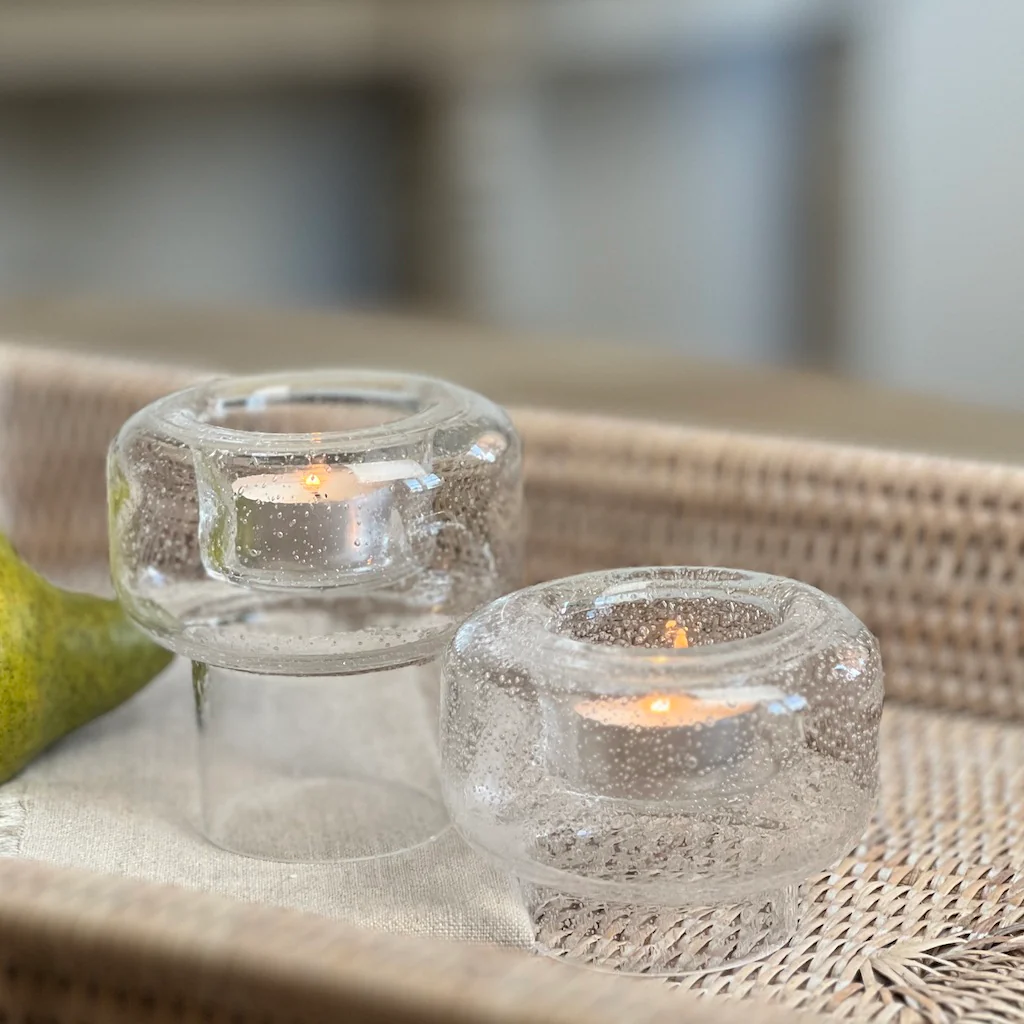 Bubble Glass Scandi T Light Holder - Image 5