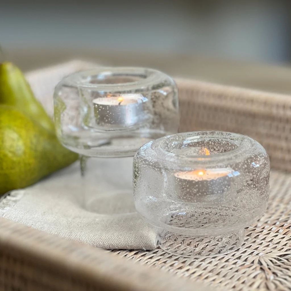 Bubble Glass Scandi T Light Holder - Image 6