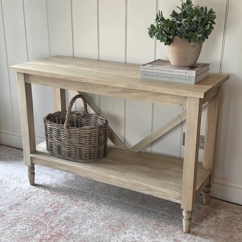 Limewash Simple Console Table - Image 6