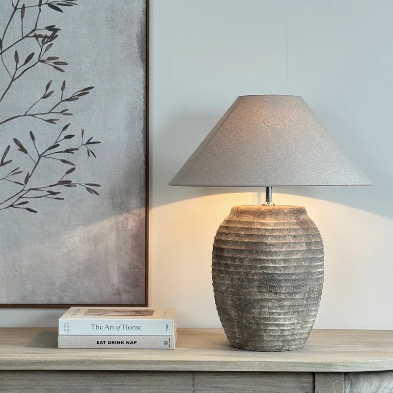 Cassaro Aged Stone Table Lamp - Image 2