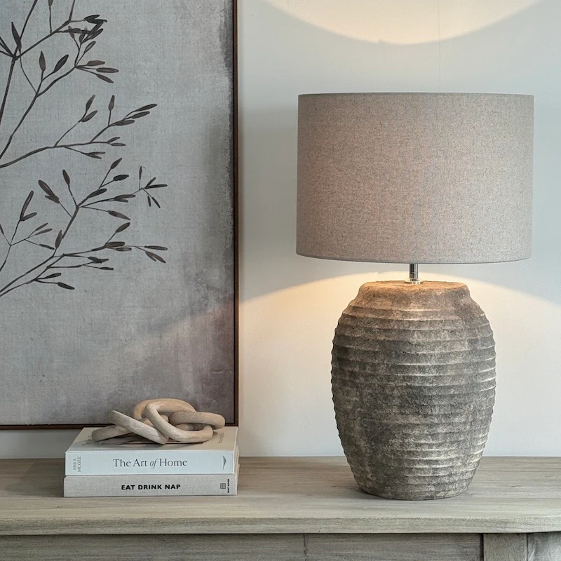 Cassaro Aged Stone Table Lamp - Image 3
