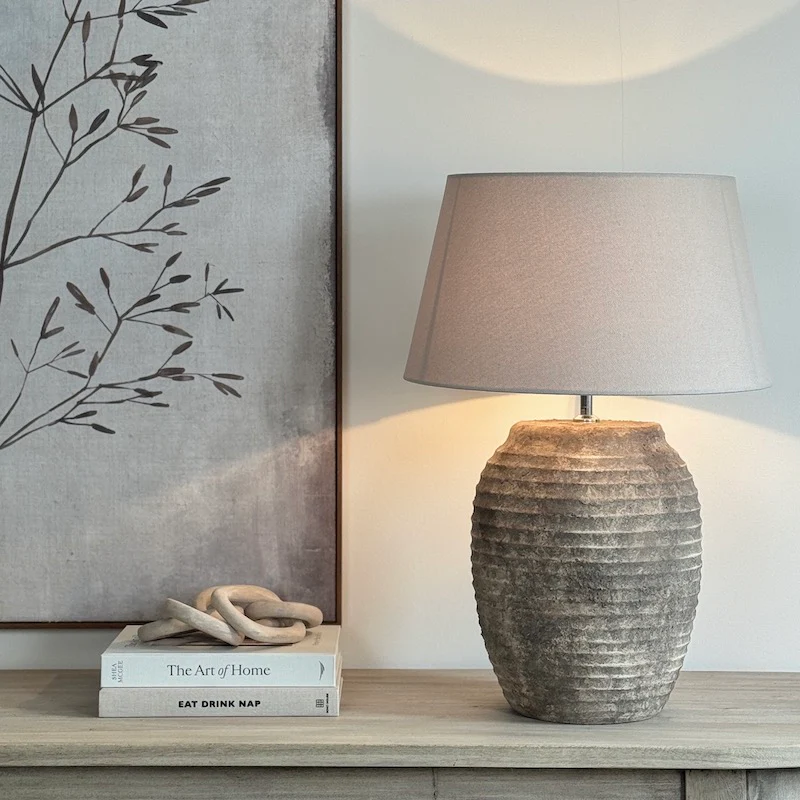 Cassaro Aged Stone Table Lamp - Image 4