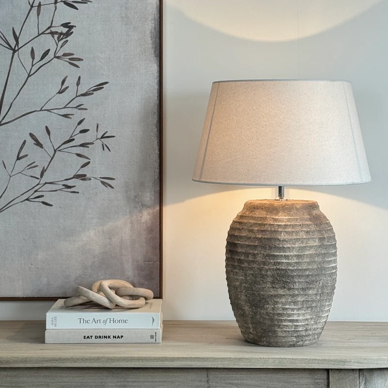Cassaro Aged Stone Table Lamp - Image 5