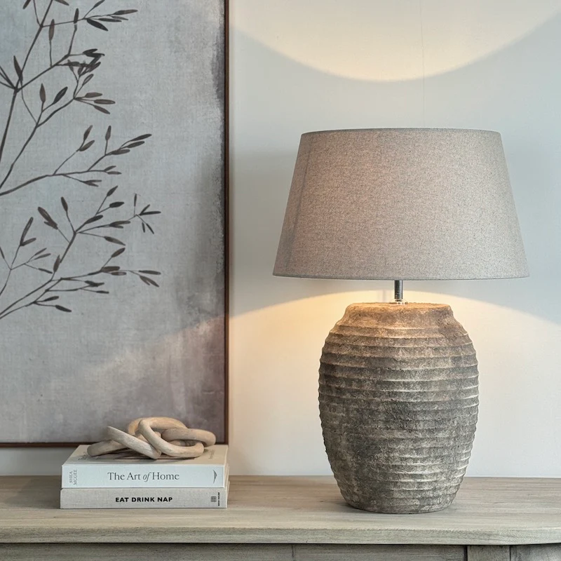 Cassaro Aged Stone Table Lamp - Image 6