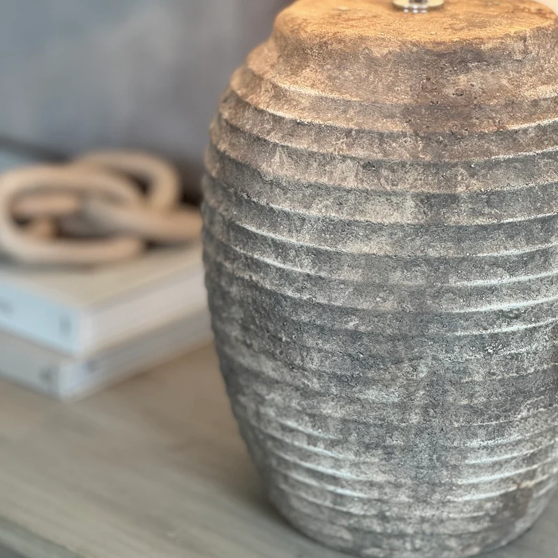 Cassaro Aged Stone Table Lamp - Image 8