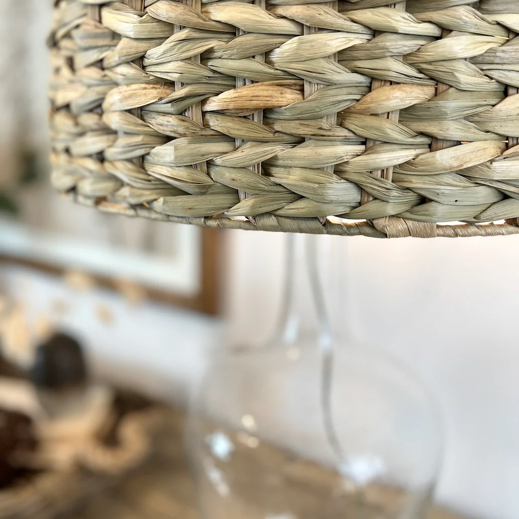 Cazenac Glass Table Lamp Hyacinth Shade - Image 3