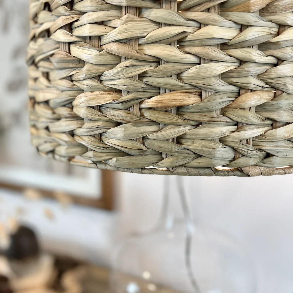 Cazenac Glass Table Lamp Hyacinth Shade - Image 4