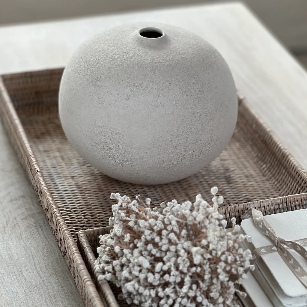 Ceramic Fine Textured Round Vase - Image 4