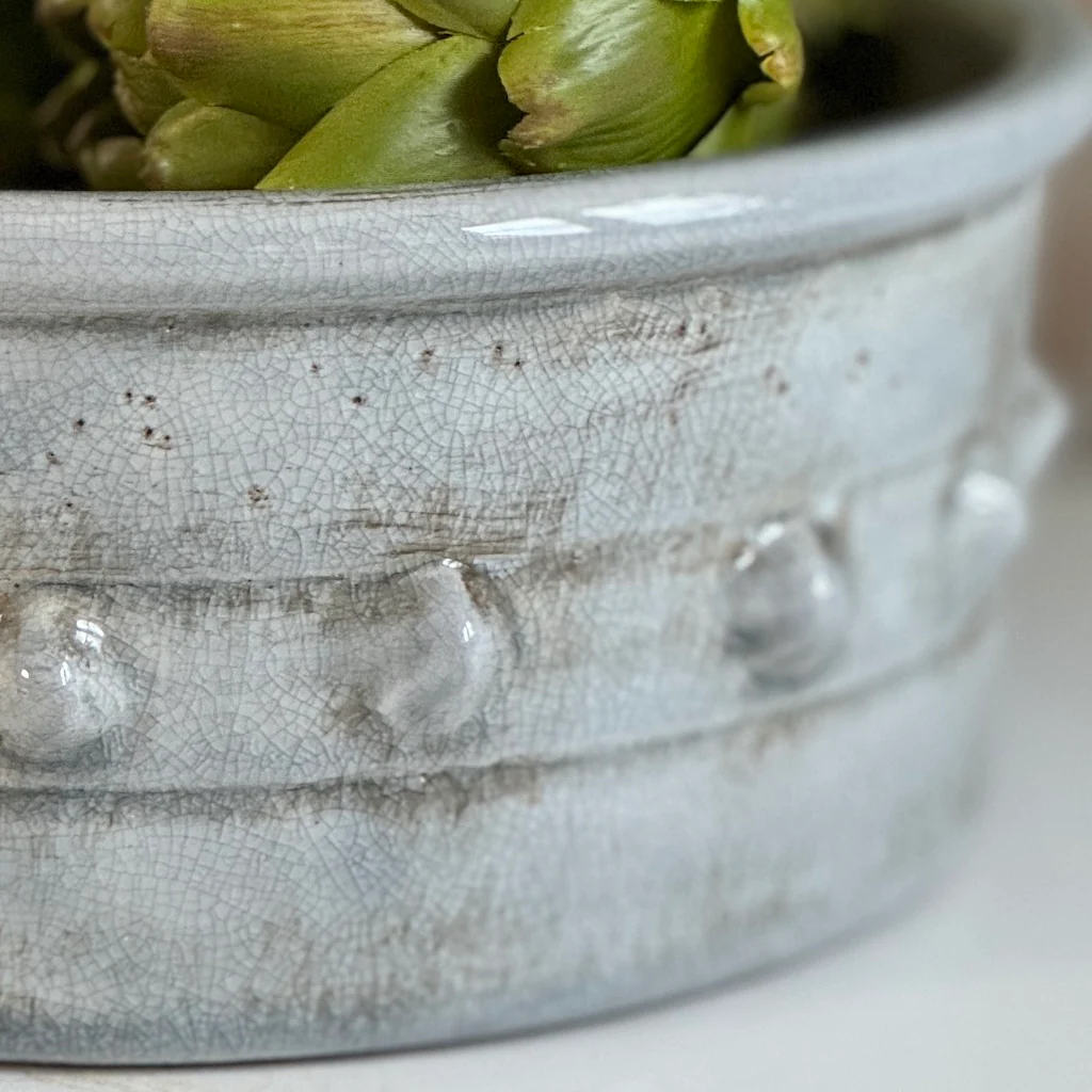 Ceramic Grey Blue Stud Bowl - Image 4