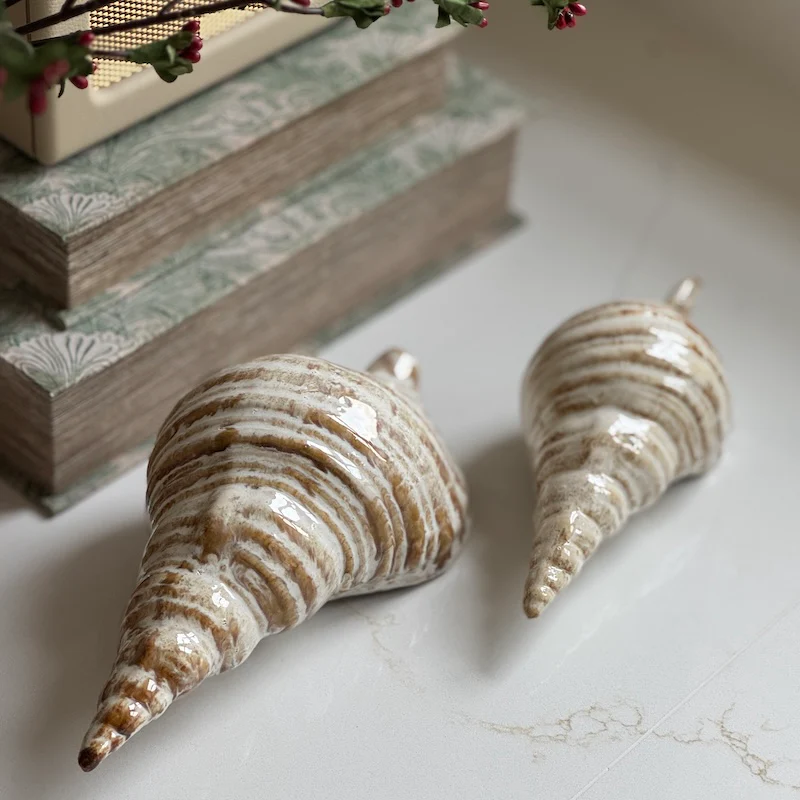 Ceramic Shell Ornament – Cream Sand - Image 2