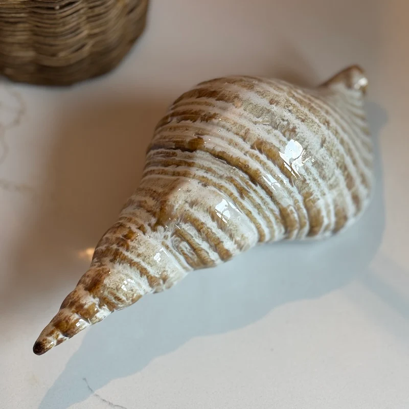 Ceramic Shell Ornament – Cream Sand - Image 3