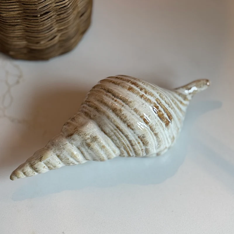 Ceramic Shell Ornament – Cream Sand - Image 4