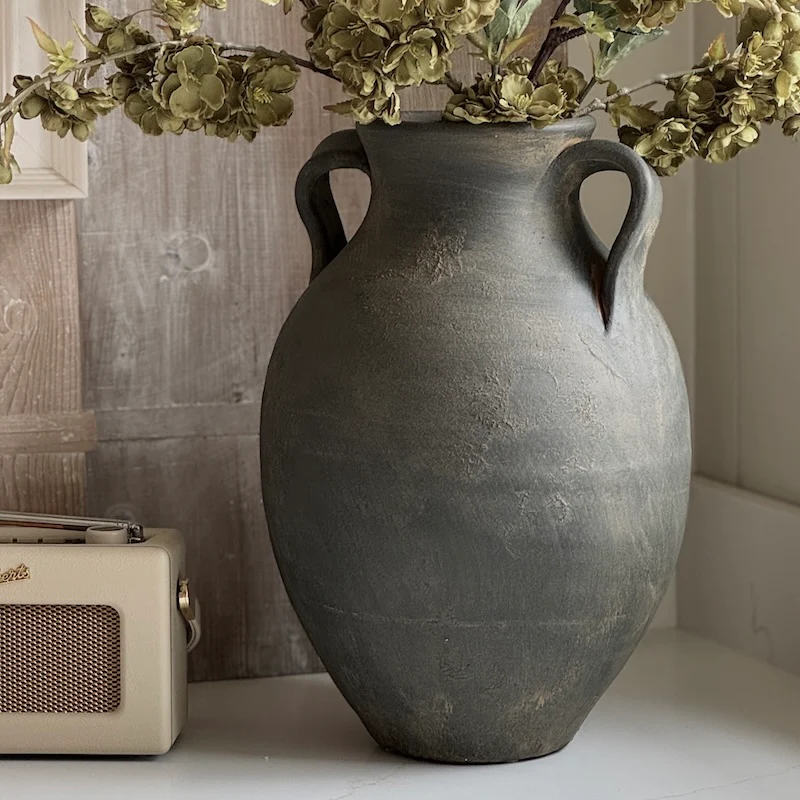 Chalfont Antique Grey Vessel Vase - Image 2