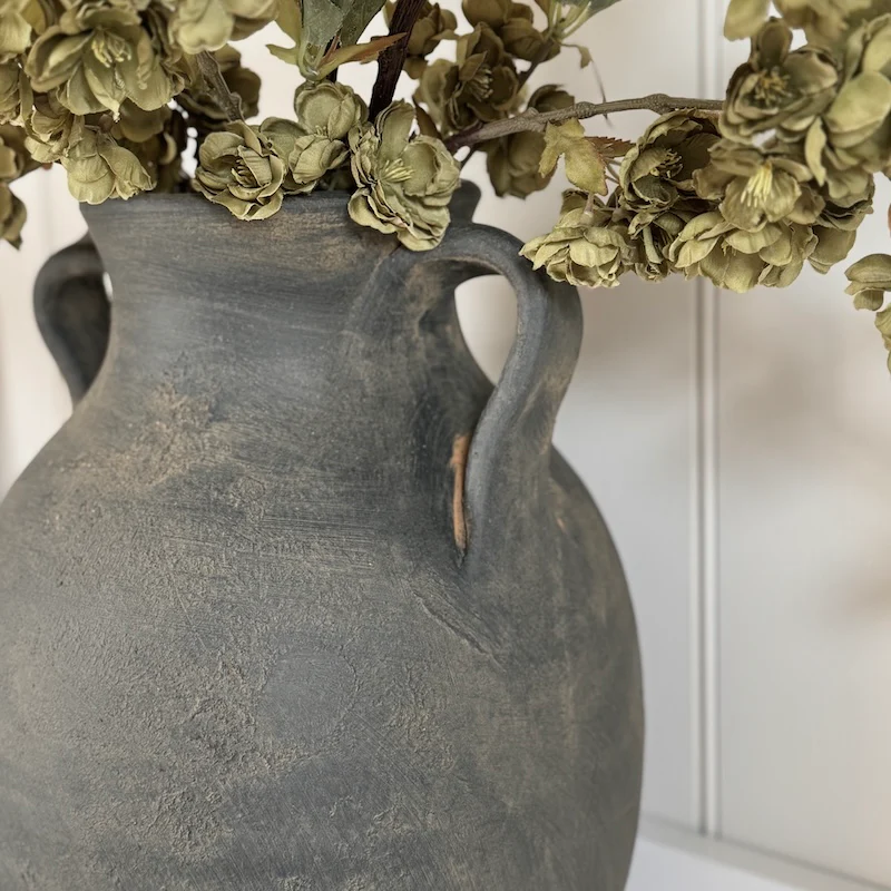 Chalfont Antique Grey Vessel Vase - Image 6