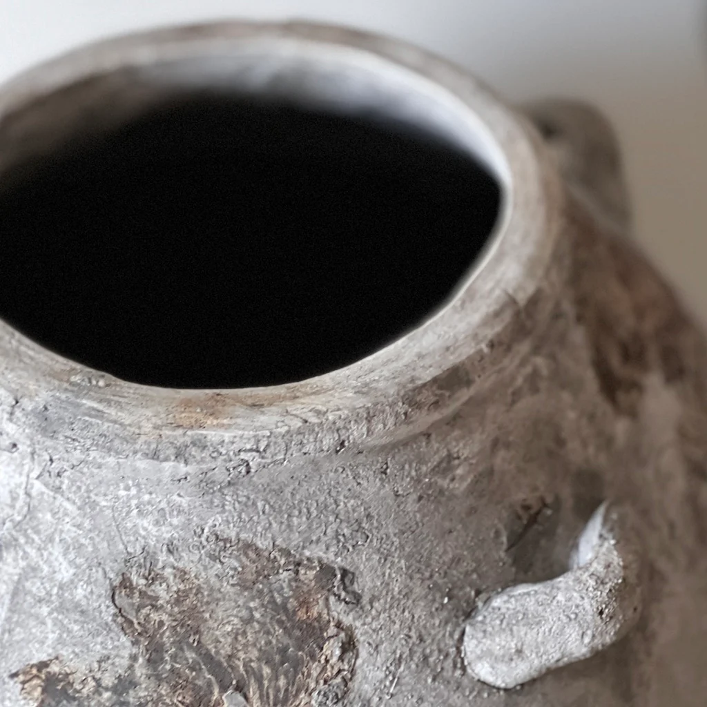 Charaki Aged Distressed Heavy Vase - Image 4