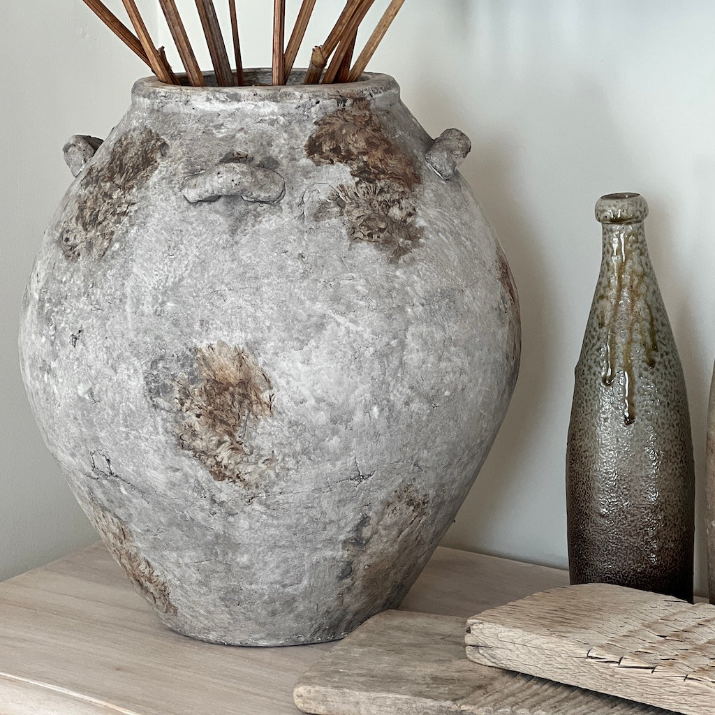 Charaki Aged Distressed Heavy Vase - Image 6