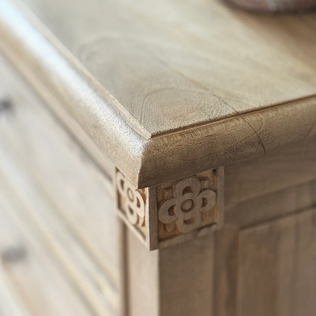 Chest Of Six Drawers Bleached Mahogany - Image 4