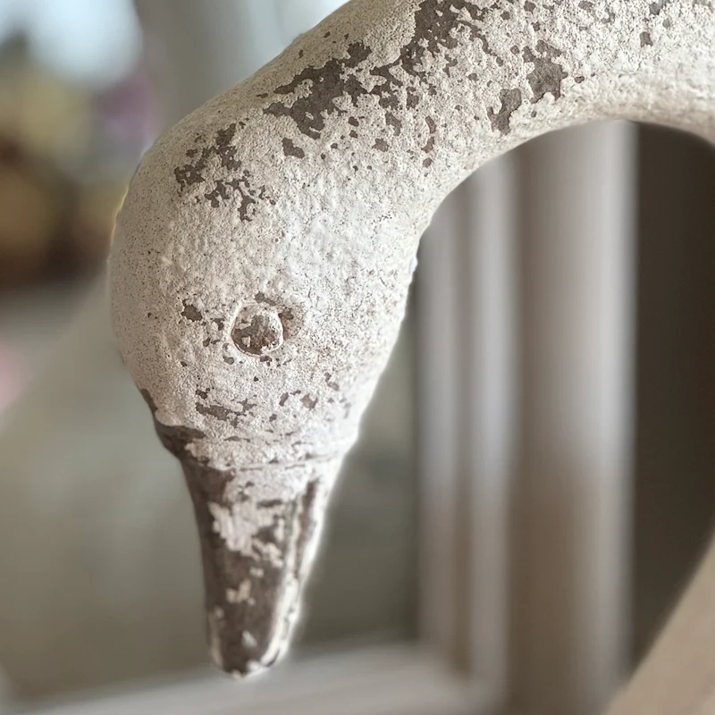 Classic Distressed Swan Sculpture - Image 2