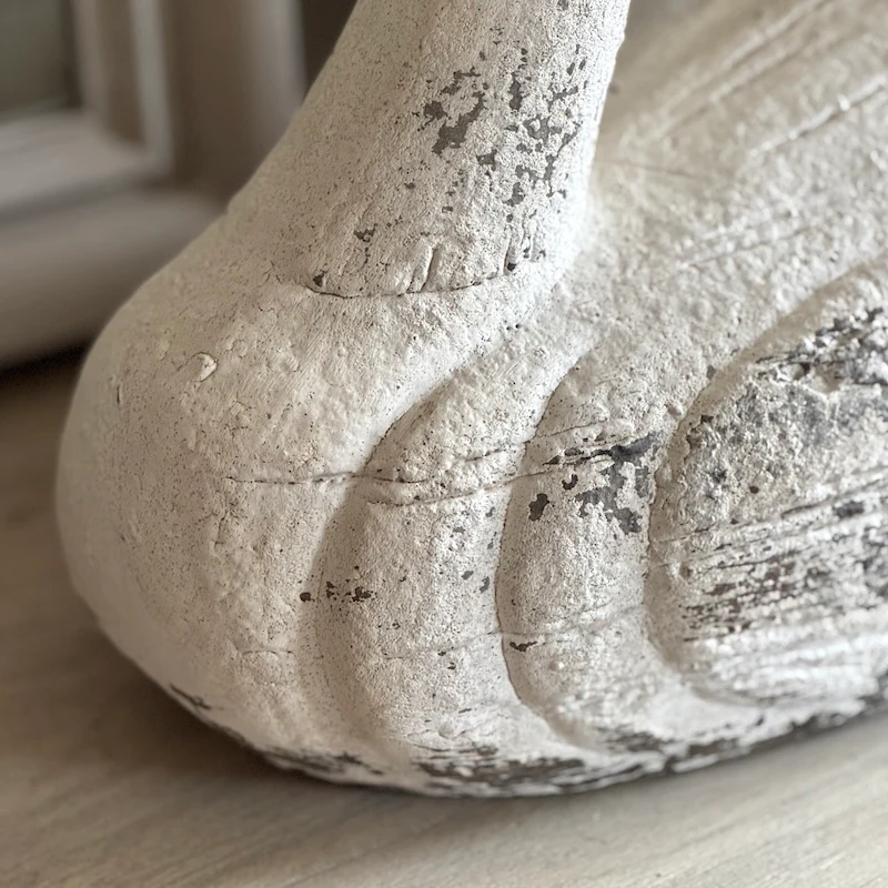 Classic Distressed Swan Sculpture - Image 3