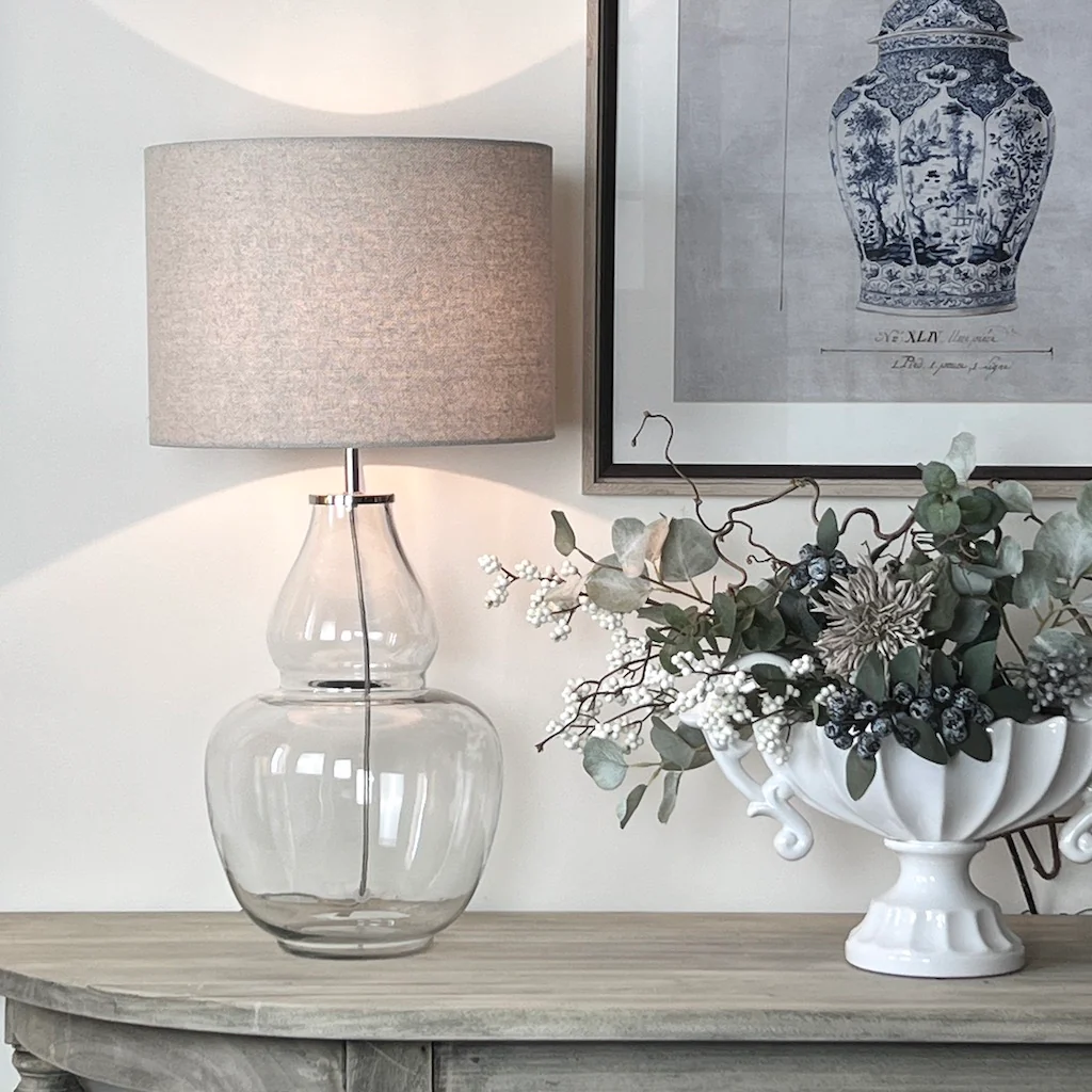 Clear Glass Gourd Lamp Betty SECOND - Discount applied - Image 3